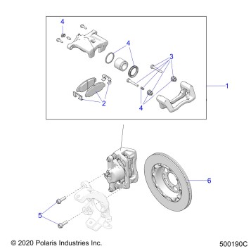 BRAKES, CALIPER, FRONT - T23AASGD/HD/TGD/HD (500190C)