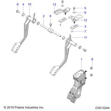 CONTROLS, FOOT CONTROLS - T20AARGB ALL OPTIONS (C0513244)