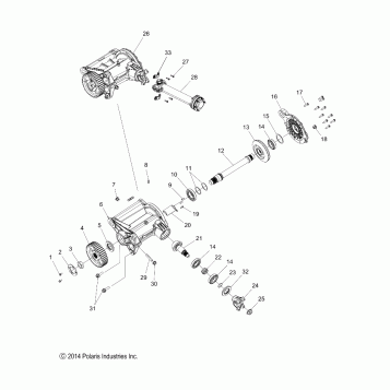DRIVE TRAIN, RIGHT ANGLE GEARCASE ASM. - T16AAS/AAP ALL OPTIONS (500216)
