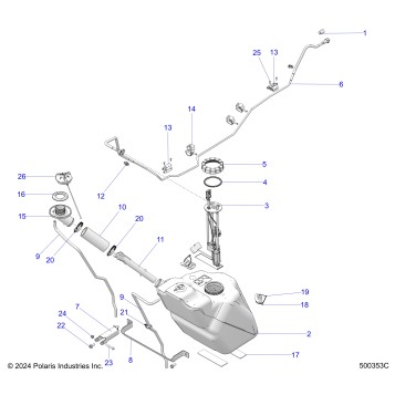 FUEL, FUEL ASSEMBLY, STRANDARD - T25AAGGB/HB (500353C)