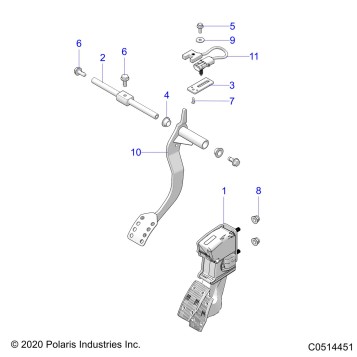 CONTROLS, FOOT CONTROLS AUTO- T23AASGD/HD/TGD/HD (C0514451)