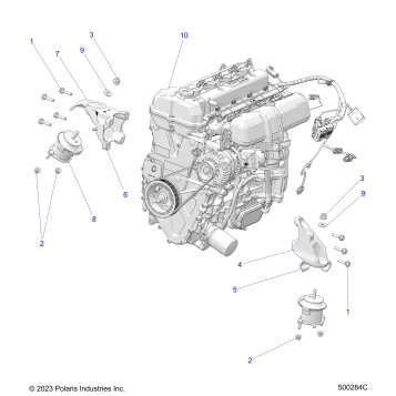 ENGINE, MOUNTING - T24AALHB/GB (500284C)