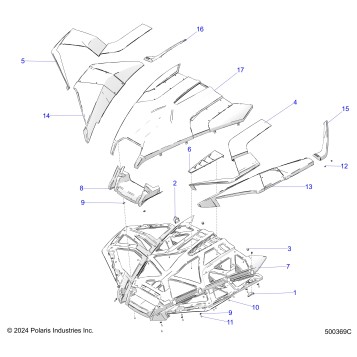BODY, HOOD - T25AAFGB/HB (500369C)