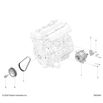 ENGINE, ALTERNATOR - T25AAGGB/HB (500344C)