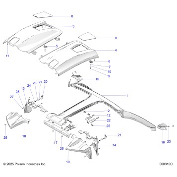 BODY, SLINGSHADE - T25AAGGB/HB (500310C)