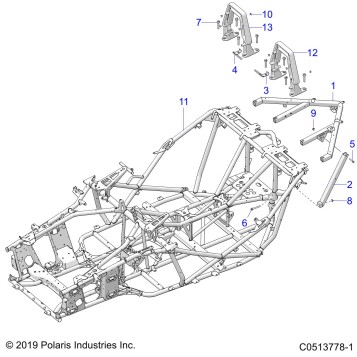 CHASSIS, MAIN, and REAR ASM. - T21AAPHD/RHB/SHD/THD ALL OPTIONS (C0513778-1)