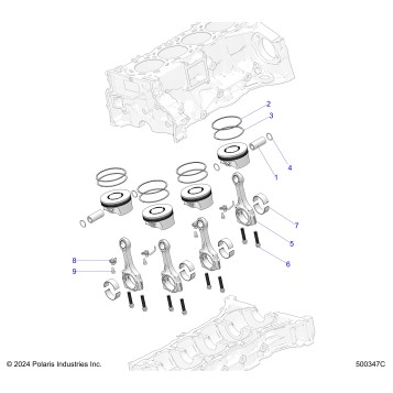 ENGINE, PISTONS - T25AAGGB/HB (500347C)