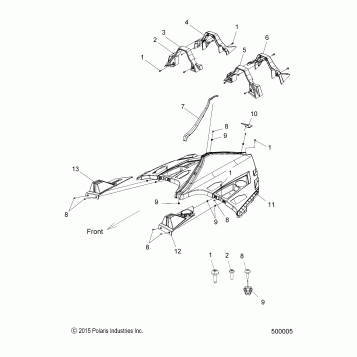 BODY, REAR ASM., UPPER - T16AAS/AAP ALL OPTIONS (500005)
