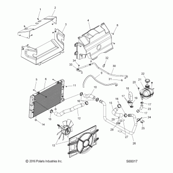 ENGINE, COOLING SYSTEM (VIN 57XAAPFA7G7114449 AND AFTER) - T16AAS/AAP ALL OPTIONS (500017)