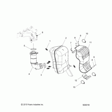 ENGINE, EXHAUST SYSTEM - T16AAS/AAP ALL OPTIONS (500018)