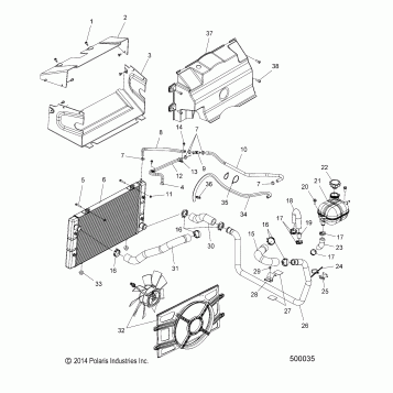 ENGINE, COOLING SYSTEM (VIN 57XAAPFA7G7114448 AND BEFORE) - T16AAS/AAP ALL OPTIONS (500035)