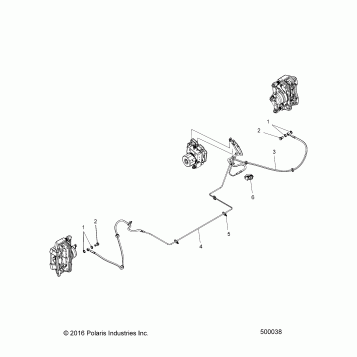 BRAKES, FRONT BRAKE LINE - T18AAPF/AARF/AASF ALL OPTIONS (500038)