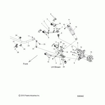 SUSPENSION, FRONT ASM. - T18AAPF/AARF/AASF ALL OPTIONS (500042)