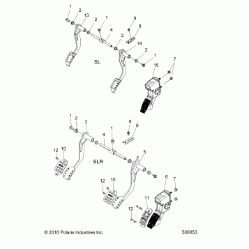 CONTROLS, FOOT CONTROLS - T18AAPF/AARF/AASF ALL OPTIONS (500053)