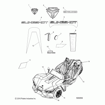 BODY, EMBLEMS and REFLECTORS - T17AAPF/AARF/AASF ALL OPTIONS (500059)