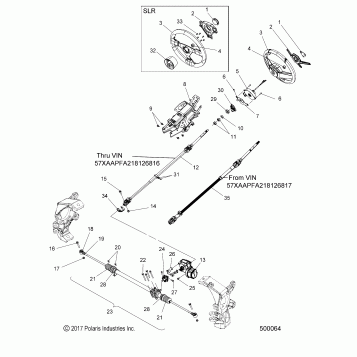 STEERING, STEERING ASM. - T18AAPF/AARF/AASF ALL OPTIONS (500064)