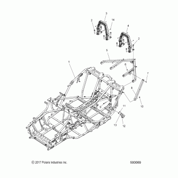 CHASSIS, MAIN, and REAR ASM. - T18AAPF/AARF/AASF ALL OPTIONS (500069)
