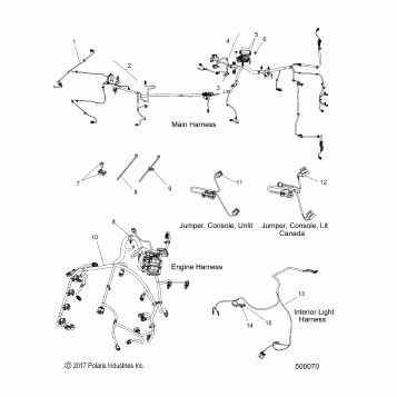 ELECTRICAL, WIRE HARNESS - T18AAPF/AARF/AASF ALL OPTIONS (500070)