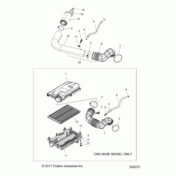 ENGINE, AIR INTAKE SYSTEM - T18AAPF/AARF/AASF ALL OPTIONS (500061)