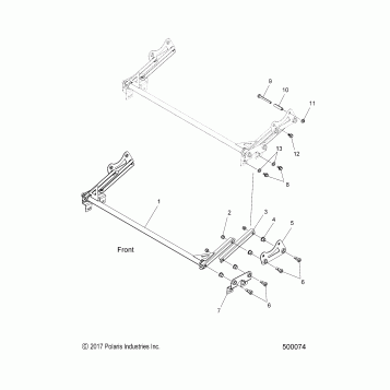 CHASSIS, HOOD HINGE MOUNTING - T18AAPF/AARF/AASF ALL OPTIONS (500074)