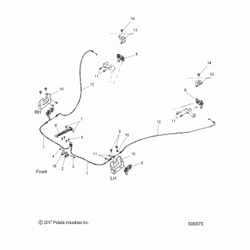 CHASSIS, HOOD HINGE CABLE ASM. - T18AAPF/AARF/AASF ALL OPTIONS (500051)