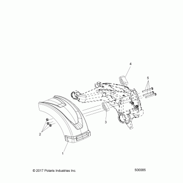 BODY, REAR WHEEL FENDER (USA ONLY) - T19AAPFAAY/ABY (500085)