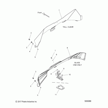 BODY, WINDSCREEN - T19AAPFAAY/ABY/ACY (500088)