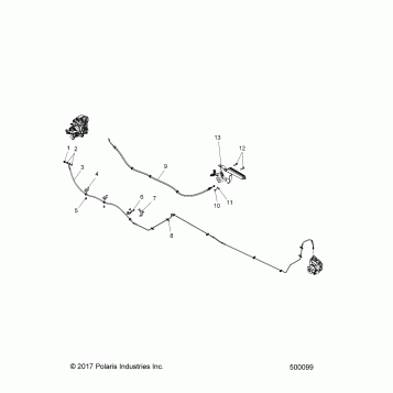 BRAKES, REAR BRAKE LINE and PARK BRAKE - T18AAPF/AARF/AASF ALL OPTIONS (500099)