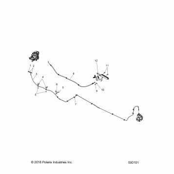 BRAKES, REAR BRAKE LINE and PARK BRAKE - T19AAPFAAY/ABY/ACY (500101)