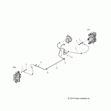 BRAKES, FRONT BRAKE LINE - T16AAS/AAP ALL OPTIONS (49SLINGSHOTBRAKEFRT14SLING)