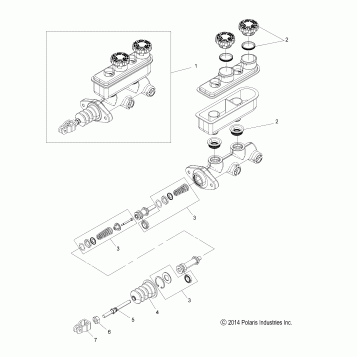 BRAKES, MASTER CYLINDER ASM. - T16AAS/AAP ALL OPTIONS (49SLINGSHOTBRAKEMC214SLING)