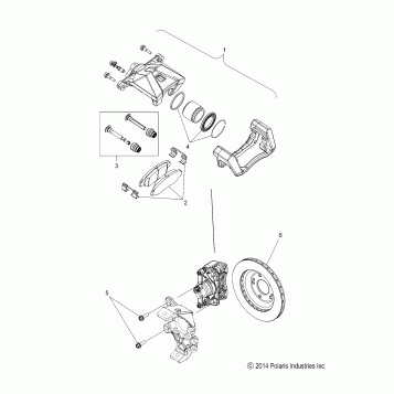 BRAKES, CALIPER, FRONT - T16AAS/AAP ALL OPTIONS (49SLINGSHOTCALIPERF14SLING)