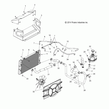 ENGINE, COOLING SYSTEM - T15AAS/AAP ALL OPTIONS (49SLINGSHOTCOOLING14SLING)