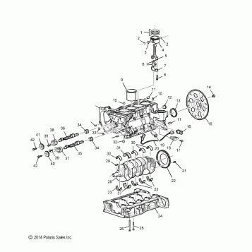 ENGINE, CYLINDER BLOCK AND RELATED PARTS - T16AAS/AAP ALL OPTIONS (49SLINGSHOTCYLBLOCK14SLING)