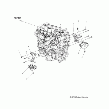 ENGINE, ENGINE MOUNTING - T16AAS/AAP ALL OPTIONS (49SLINGSHOTENGMNT14SLING)