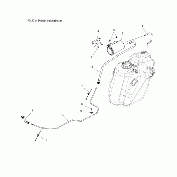 FUEL SYSTEM, EVAP - T16AAS/AAP (CALIFORNIA ONLY) (49SLINGSHOTEVAP14SLING)
