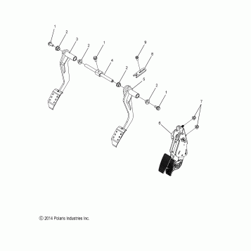 CONTROLS, FOOT CONTROLS - T16AAS/AAP ALL OPTIONS (49SLINGSHOTFOOTCNTRL14SLING)