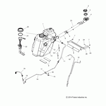 FUEL SYSTEM, FUEL TANK ASM. - T16AAS/AAP ALL OPTIONS (49SLINGSHOTFUEL14SLING)