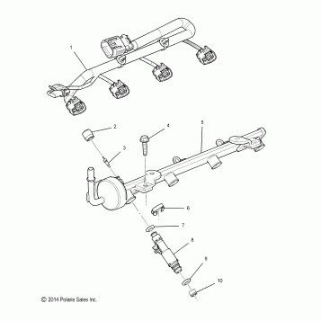 ENGINE, FUEL INJECTOR RAIL - T16AAS/AAP ALL OPTIONS (49SLINGSHOTFUELRAIL14SLING)
