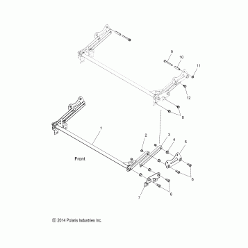 CHASSIS, HOOD HINGE MOUNTING - T16AAS/AAP ALL OPTIONS (49SLINGSHOTHINGE14SLING)