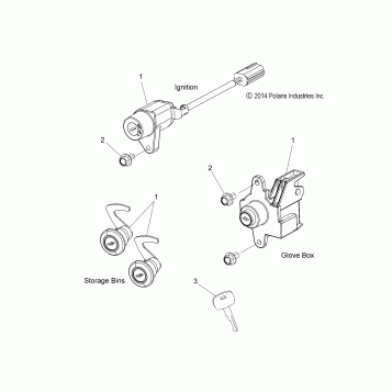 ELECTRICAL, IGNITION SWITCH/LOCK SET - T15AAS/AAP ALL OPTIONS (49SLINGSHOTIGNITION14SLING)