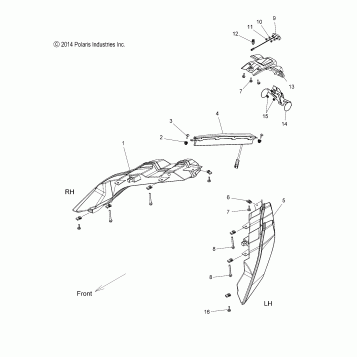 ELECTRICAL, REAR LIGHTING - T15AAS/AAP ALL OPTIONS (49SLINGSHOTLIGHTRR14SLING)