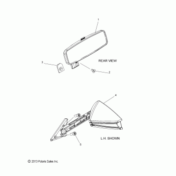 BODY, MIRRORS - T16AAS/AAP ALL OPTIONS(49SLINGSHOTMIRROR14SLING)