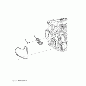 ENGINE, PULLEYS AND BELTS/ACC. DRIVE - T16AAS/AAP ALL OPTIONS (49SLINGSHOTPULLEY14SLING)