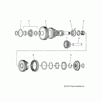 DRIVE TRAIN, TRANSMISSION, REVERSE GEAR - T16AAS/AAP ALL OPTIONS (49SLINGSHOTREVERSE14SLING)
