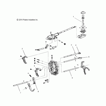 DRIVE TRAIN, TRANSMISSION, SHIFT CONTROL COMP. - T16AAS/AAP ALL OPTIONS (49SLINGSHOTSHIFTCOMP14SLING)