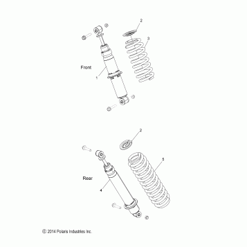 SUSPENSION, SHOCK ABSORBERS - T16AAS/AAP ALL OPTIONS (49SLINGSHOTSHOCK14SLING)