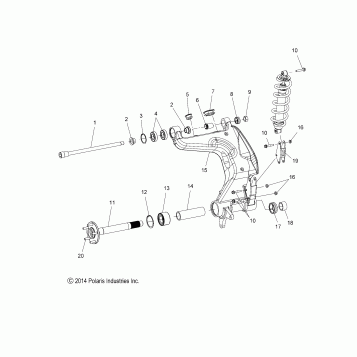 SUSPENSION, REAR ASM. - T16AAS/AAP ALL OPTIONS (49SLINGSHOTSUSPRR14SLING)