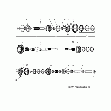 DRIVE TRAIN, TRANSMISSION, INPUT AND MAIN SHAFT - T16AAS/AAP ALL OPTIONS (49SLINGSHOTTRANS214SLING)