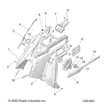 BODY, CONSOLE - S22TKV6RS ALL OPTIONS (C601601)